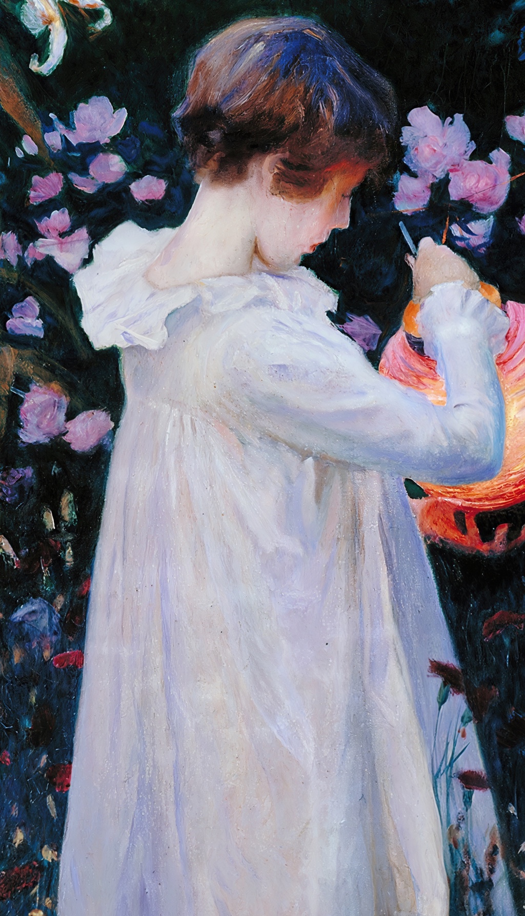 Girl at the left lantern in Carnation, Lily, Lily, Rose